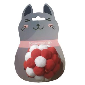 اسباب بازی گربه رز وود توپ پنبه ای و صدا دار