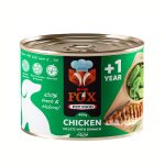 کنسروسگ بالغ فاکس با طعم فیله ی مرغ و اسفناج