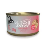 کنسرو گربه بالغ شسیر با طعم مرغ و اردک مدل Silver