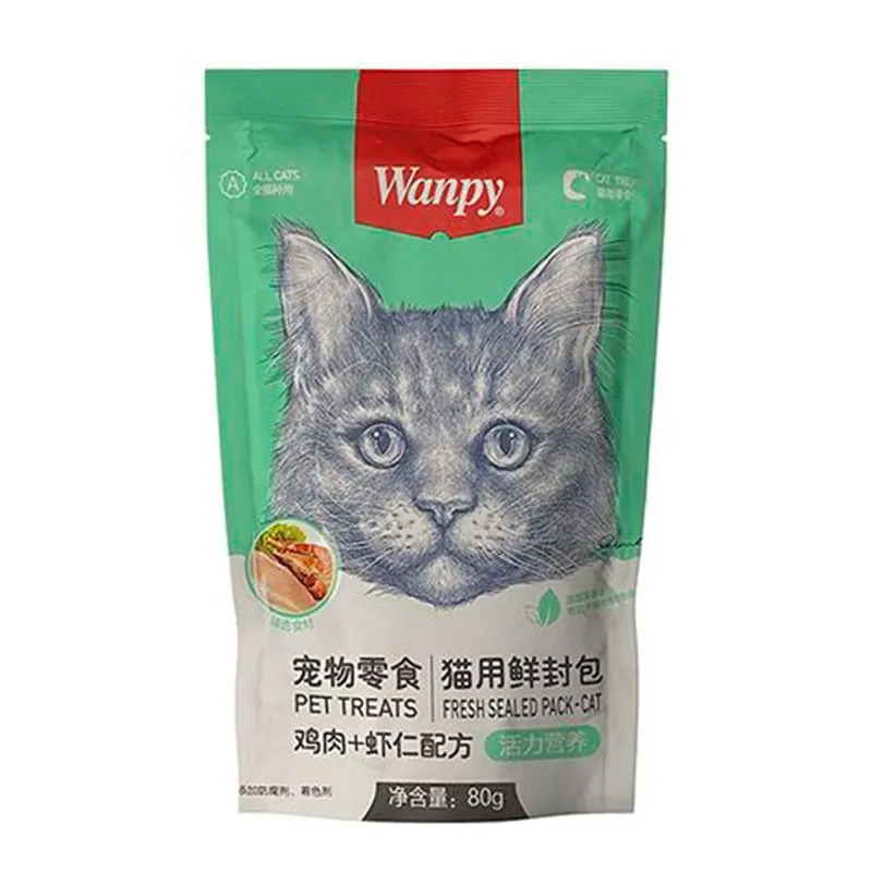 پوچ گربه ونپی با طعم مرغ و میگو پوچ گربه ونپی با طعم مرغ و میگو