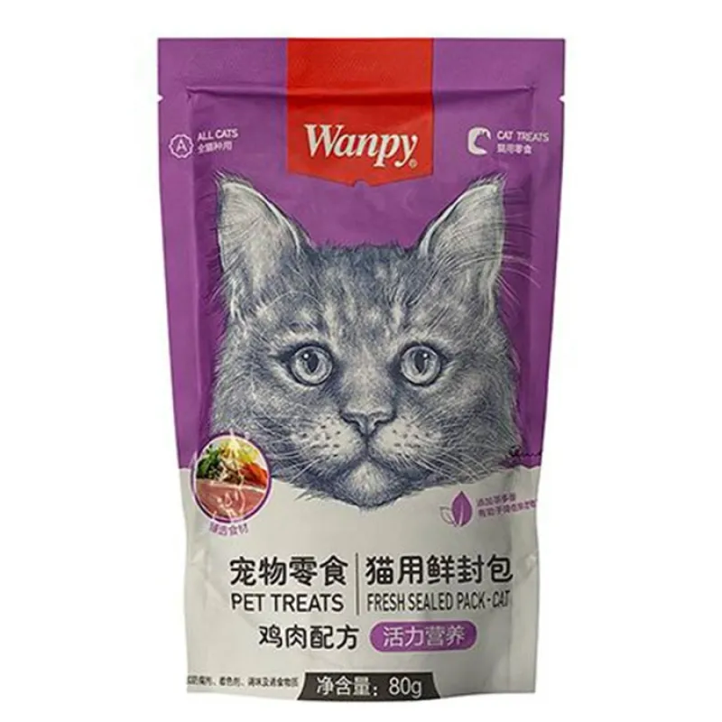 پوچ گربه ونپی با طعم مرغ و هویج و ذرت