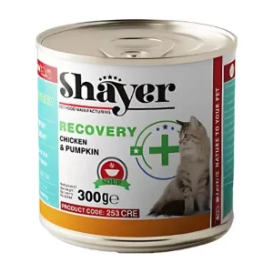 کنسرو ریکاوری گربه بالغ شایر با طعم مرغ و کدو حلوایی