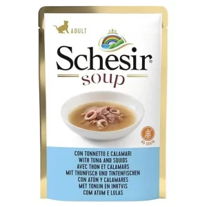 پوچ گربه شسیر با طعم ماهی تن و ماهی مرکب در سس