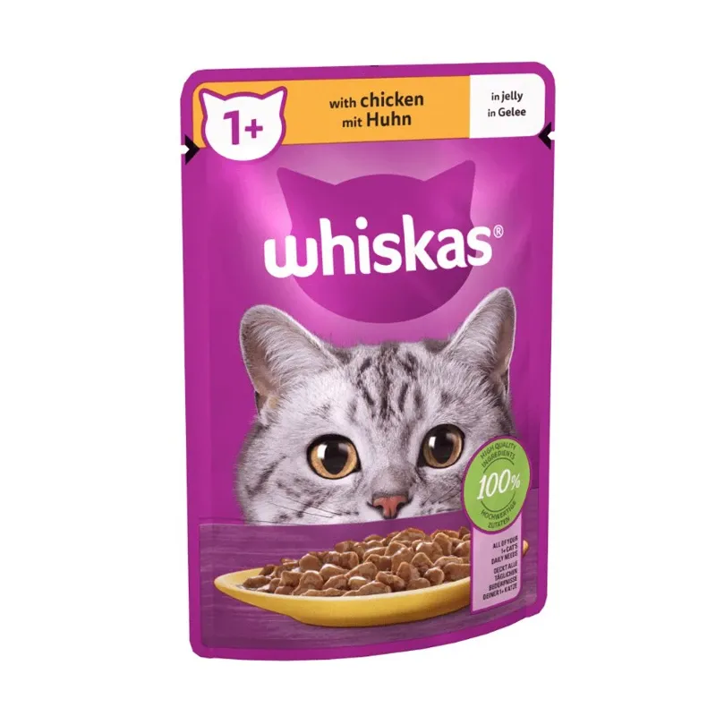 پوچ گربه ویسکاس ترکی با طعم مرغ در ژله پوچ گربه ویسکاس ترکی با طعم مرغ در ژله