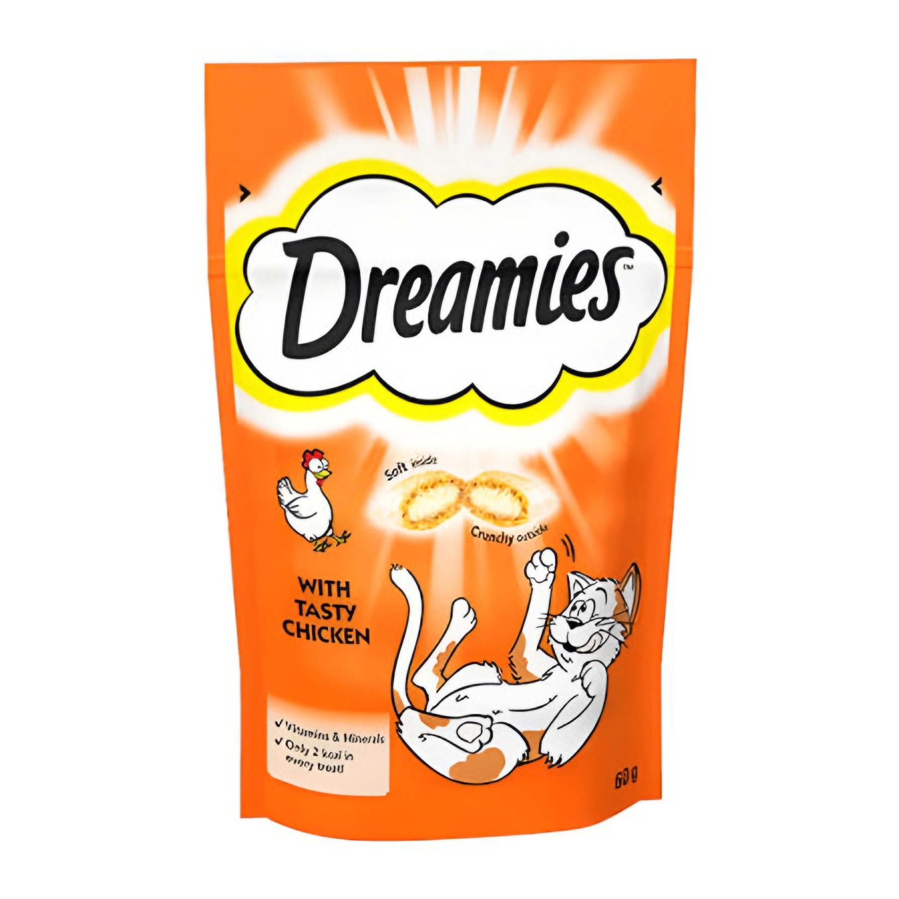 Dreamies Chicken Cat Treat تشویقی گربه دریمیز طعم مرغ 60 گرم