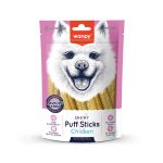 استیک جویدنی پفکی مرغ ونپی 100 گرم Wanpy Chewy Puff Sticks Chicken