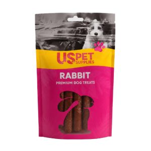 تشویقی سگ با طعم خرگوش یو اس پت (استیک) 150 گرم U.S. Pet Supplies Rabbit Premium Dog Treats