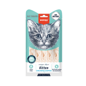 بستنی بچه گربه ونپی کیتن تک عددی با طعم مرغ و ماهی کاد 14 گرم
