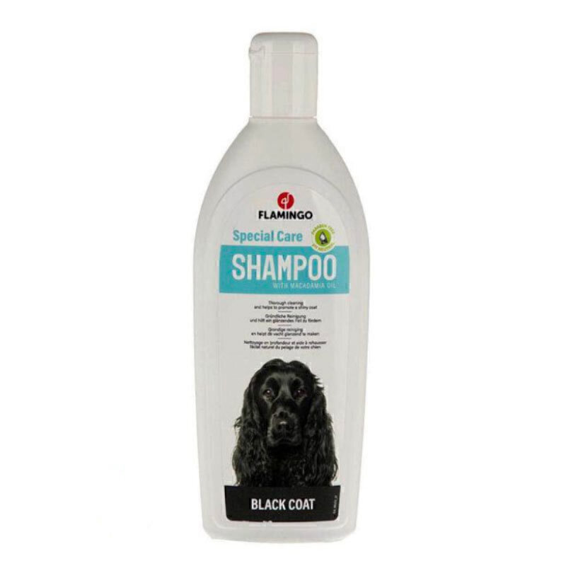 شامپو فلامینگو مخصوص نژادهای با موهای تیره ۳۰۰ میلی‌لیتر Flamingo Dark Coat Pet Shampoo