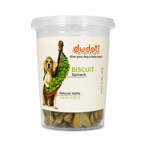 بیسکویت تشویقی سگ دودوتی با طعم اسفناج 150 گرم Dudoti Spinach Dog Biscuit