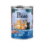کنسرو پابلو ۴۰۰ گرمی پرمیوم گربه با طعم مرغ، سالمون و گوشت گوساله Pablo Premium Cat Wet Food with Chicken, Salmon & Beef Flavor