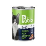 کنسرو پابلو ۴۰۰ گرمی بچه گربه با طعم مرغ، اردک و کدوتنبل Pablo Kitten Wet Food with Chicken, Duck & Pumpkin Flavor