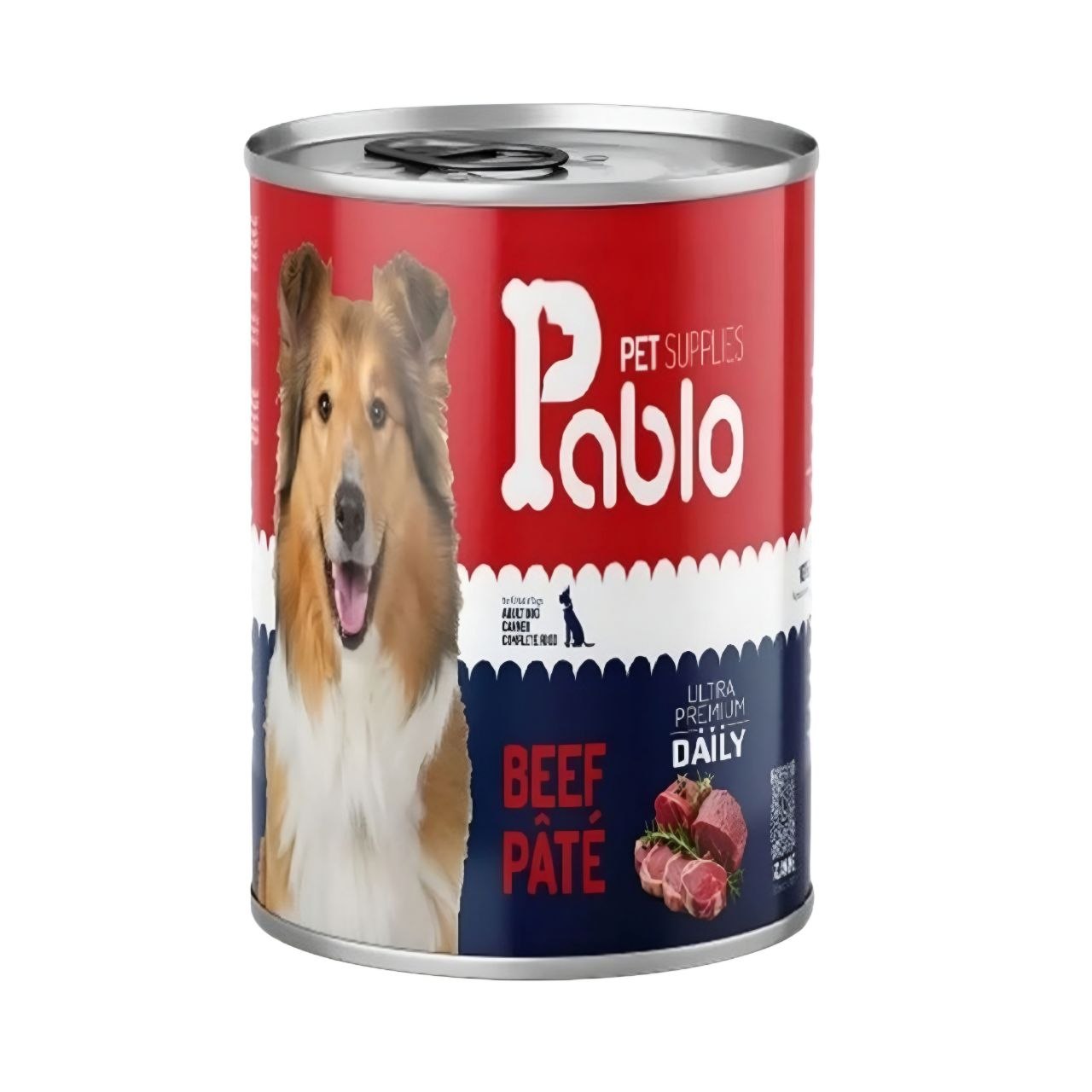 کنسرو پابلو ۴۰۰ گرمی پرمیوم سگ بالغ با طعم گوشت Pablo Premium Adult Dog Wet Food with Meat Flavor کنسرو پابلو ۴۰۰ گرمی پرمیوم سگ بالغ با طعم گوشت Pablo Premium Adult Dog Wet Food with Meat Flavor