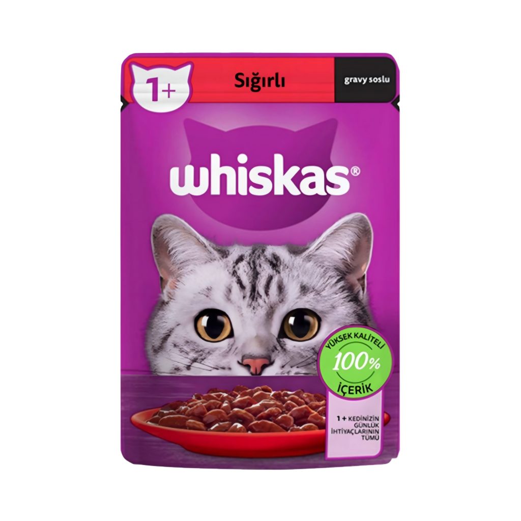 پوچ ویسکاس روسی گربه با طعم گوشت گاو در سس 75 گرم