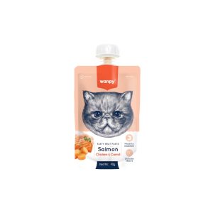 پودینگ خوش‌طعم ونپی با طعم سالمون، مرغ و هویج Wanpy Tasty Meat Paste Salmon with Chicken &Carrot