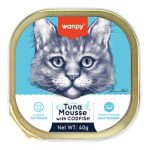 موس گربه ونپی با طعم تن ماهی و ماهی کاد ۴۰ گرم Wanpy Tuna Mousse with Codfish