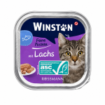 کنسرو پته گربه وینستون با طعم سالمون ۱۰۰ گرم Winston Fine Pastete with Salmon Cat Food