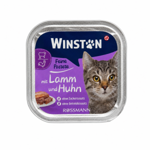 کنسرو پته گربه وینستون با طعم بره و مرغ ۱۰۰ گرم Winston Fine Pastete with Lamb & Chicken Cat Food