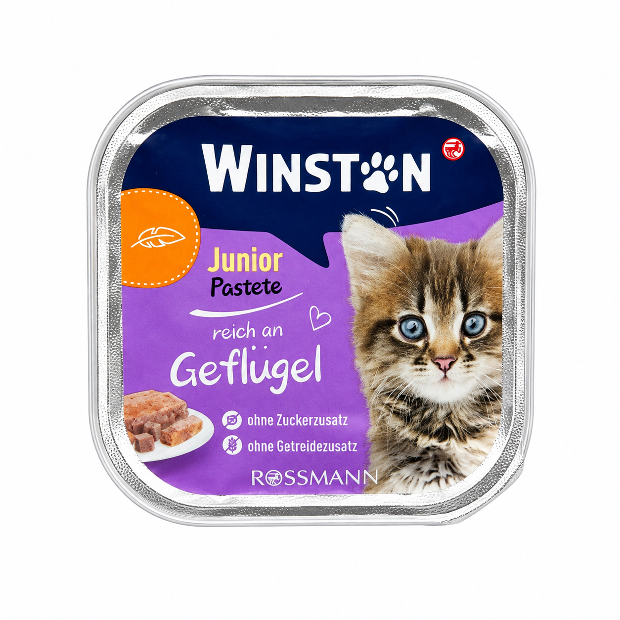 کنسرو پته بچه گربه وینستون با طعم گوشت طیور ۱۰۰ گرم Winston Junior Pastete with Poultry کنسرو پته بچه گربه وینستون با طعم گوشت طیور ۱۰۰ گرم Winston Junior Pastete with Poultry