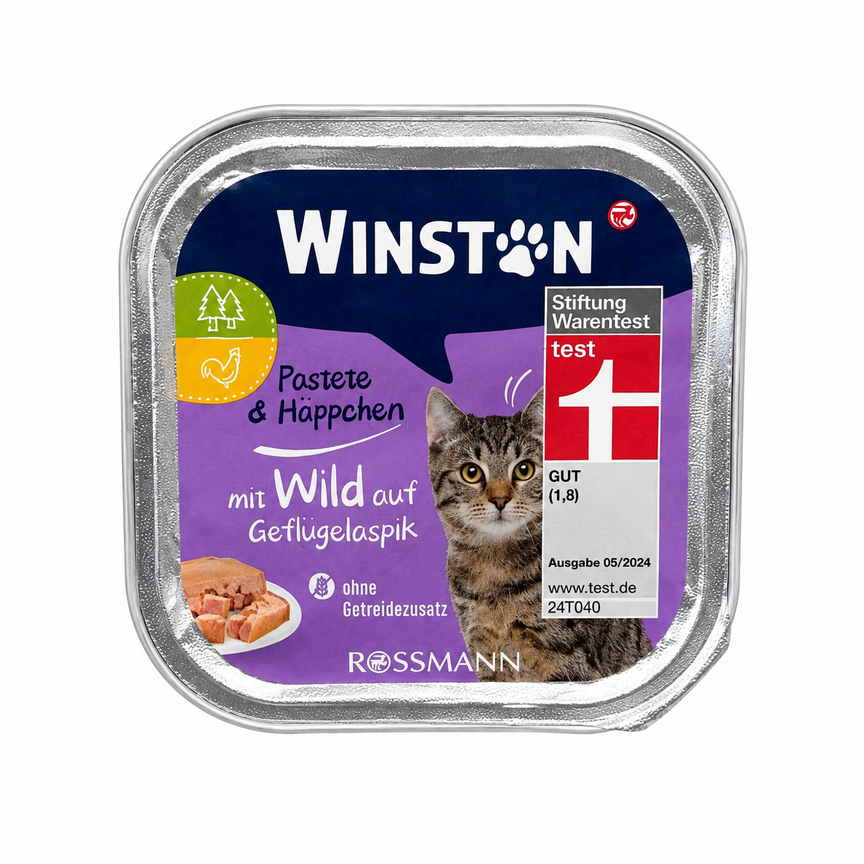 کنسرو پته گربه وینستون با طعم گوشت شکار و تکههای گوشت طیور ۱۰۰ گرم Winston Pastete & Chunks with Wild Game and Poultry کنسرو پته گربه وینستون با طعم گوشت شکار و تکههای گوشت طیور ۱۰۰ گرم Winston Pastete & Chunks with Wild Game and Poultry
