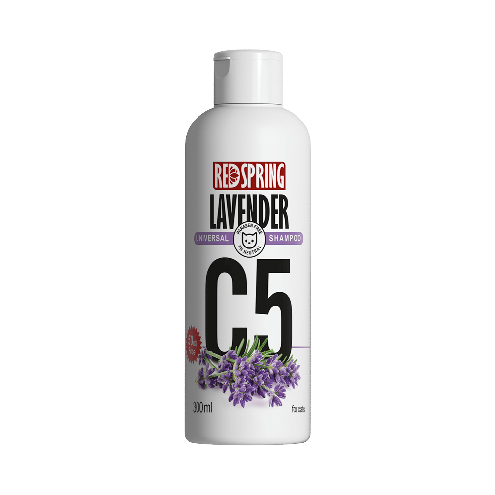 شامپو روزانه مخصوص گربه رد اسپرینگ مناسب انواع مو با عصاره لاوندر (مدل C5) 300 میلی متری