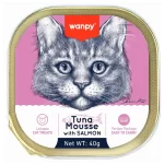 موس گربه ونپی با طعم تن ماهی و سالمون۴۰ گرم Wanpy Tuna Mousse with salmon
