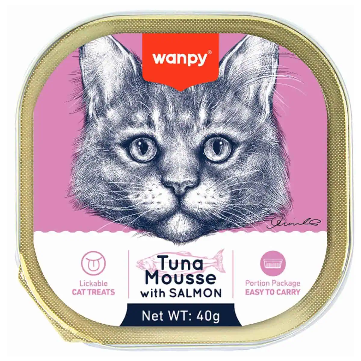wanpy-aluminum-can-tuna-salmon-for-cat-1737644037 موس گربه ونپی با طعم تن ماهی و سالمون۴۰ گرم Wanpy Tuna Mousse with salmon - Image 1