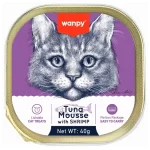 موس گربه ونپی با طعم تن ماهی و میگو 40 گرم Wanpy Tuna Mousse with shrimp