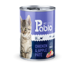 کنسرو پابلو ۴۰۰ گرمی بچه گربه با طعم مرغ و سیب Pablo Kitten Wet Food with Chicken & Apple Flavor